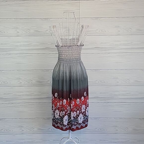 Arianna by Howard's silk blend floral print sun dress Women's Size S - Picture 8 of 12